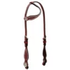 Weaver Leather Texas Star Flat Sliding Ear Headstall, Chestnut, 10-0047-CH -WEAVER LEATHER Sales 1119791