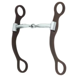 Weaver Leather Professional Antiqued Shank Bit, 5 in. Sweet Iron Mouth with Copper Inlay