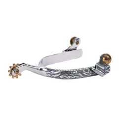Weaver Leather Ladies' Roping Spurs with Engraved 1/2 in. Band, 25-8318