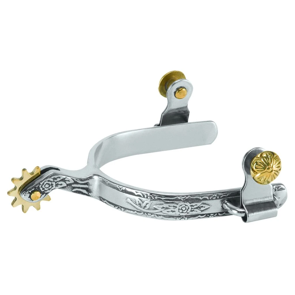 Weaver Leather Women's Roping Spurs with Engraved Band, 25-8509 3 Weaver Leather Women's Roping Spurs with Engraved Band, 25-8509