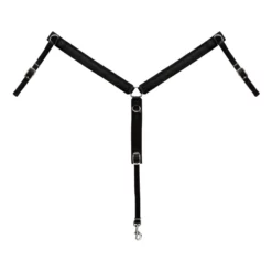 Weaver Leather Pony Felt Lined 1 in. Ring-in-Center Breast Collar, Black, 35-2495-BK