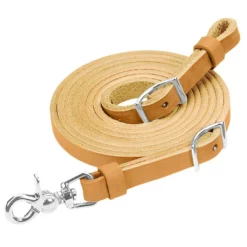 Weaver Leather Horizons Flat Roper Reins, Scissor Snap and Conway Adjustments, Golden Brown, 5/8 in. x 8 ft., 50-1491-GB