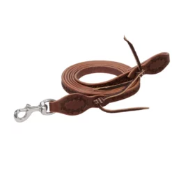 Weaver Leather Roper Reins with Barbed Wire, Brown, 5/8 in. x 8 ft., 50-1796