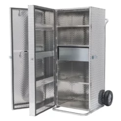 Weaver Leather 2-Door Dolly Livestock Show Box, 5 ft., Aluminum Treadplate