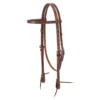 Weaver Leather Deluxe Latigo Leather Browband Headstall, Brown, 10-0266 -WEAVER LEATHER Sales 1196535