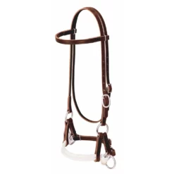 Weaver Leather Deluxe Latigo Leather Side Pull, Double Rope, Burgundy, 10-0295