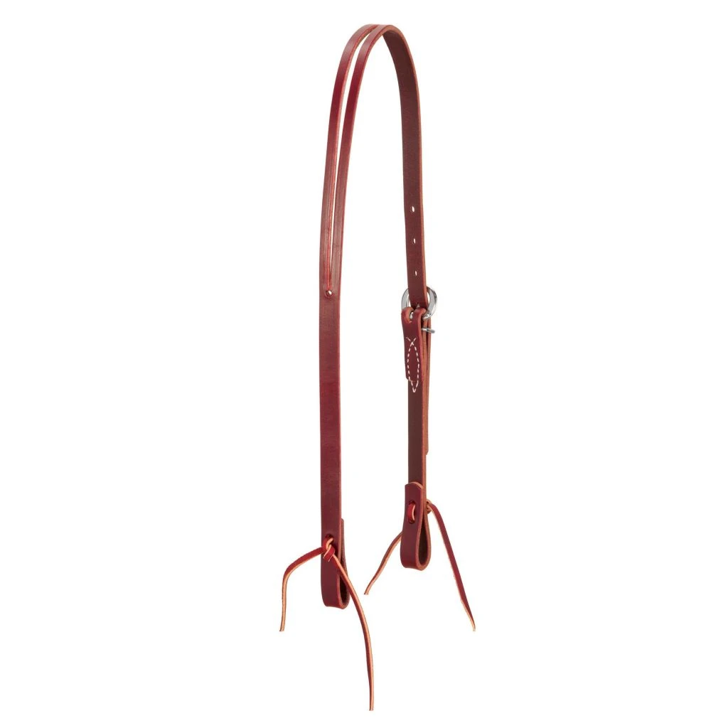 Weaver Leather Burgundy Latigo Leather Split Ear Headstall, 10-0345 3 Weaver Leather Burgundy Latigo Leather Split Ear Headstall, 10-0345