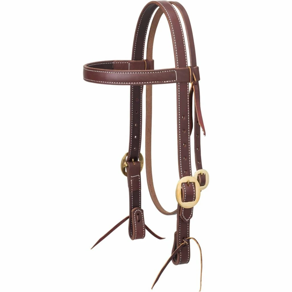 Weaver Leather Working Cowboy Browband Headstall, 1 in., Solid Brass, 10-0501 3 Weaver Leather Working Cowboy Browband Headstall, 1 in., Solid Brass, 10-0501