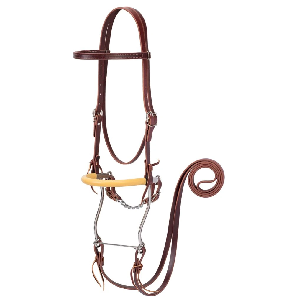 Weaver Leather Brow-band Hackamore Bridle, Burgundy, 8-1/2 Inch Hackamore, 7 Foot Reins, 20-0354 3 Weaver Leather Brow-band Hackamore Bridle, Burgundy, 8-1/2 Inch Hackamore, 7 Foot Reins, 20-0354