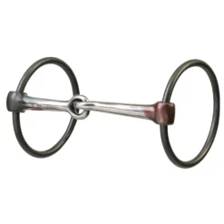 Weaver Leather Ring Snaffle Horse Bit with 5 in. Sweet Iron Snaffle Mouth with Copper Inlay, 25-1884