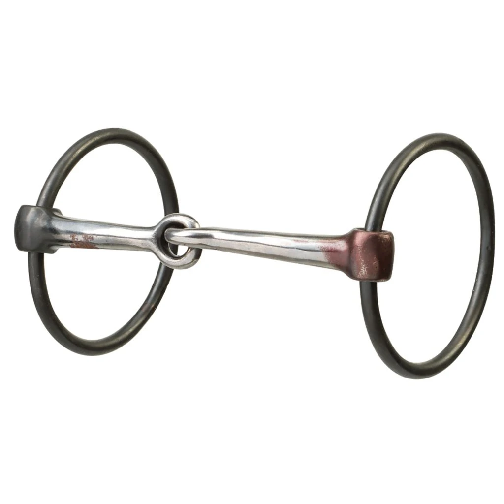 Weaver Leather Ring Snaffle Horse Bit with 5 in. Sweet Iron Snaffle Mouth with Copper Inlay, 25-1884 3 Weaver Leather Ring Snaffle Horse Bit with 5 in. Sweet Iron Snaffle Mouth with Copper Inlay, 25-1884