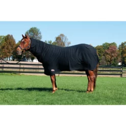 Weaver Leather Fitted Polar Fleece Horse Cooler, Black, Average Horse, 35-1546-BK
