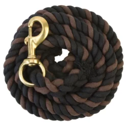 Weaver Leather Striped Cotton Lead Rope with Solid Brass 225 Snap, 5/8 in. x 10 ft., 35-1912-C4 -WEAVER LEATHER Sales 1197060