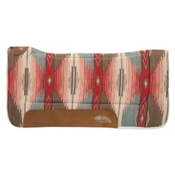 Weaver Leather All Purpose Contoured Saddle Pad, 30 in. x 30 in., Red/Tan Diamond, 35-9303-H73