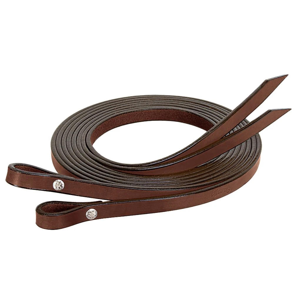 Weaver Leather Bridle Leather Split Reins, 5/8 in. x 7 ft., Rich Brown, Single-Ply, 50-1641 3 Weaver Leather Bridle Leather Split Reins, 5/8 in. x 7 ft., Rich Brown, Single-Ply, 50-1641