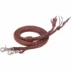 Weaver Leather Round Braided Latigo Split Reins, Brown, 1/2 in. x 7 ft., 50-1751 -WEAVER LEATHER Sales 1200297