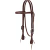 Weaver Leather Working Tack Straight Browband Headstall with Buffed Brown Iron Hardware, 10-0599 -WEAVER LEATHER Sales 1258882