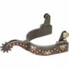 Weaver Leather Men's Spur with German Silver Floral Trim and Copper Dots, 25-7824 -WEAVER LEATHER Sales 1258917