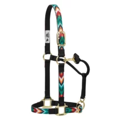 Weaver Leather Horse Halter with Adjustable Chin and Throat Snap, Nylon Chevron, 35-6785-P16