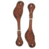 Weaver Leather Spur Straps with Carved Turquoise Cross Floral, 45-0420 -WEAVER LEATHER Sales 1259346
