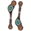 Weaver Leather Spur Straps Beaded with Cross Turquoise, 45-0426 -WEAVER LEATHER Sales 1259352