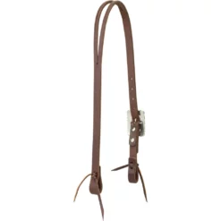 Weaver Leather Working Tack Slit Ear Headstall, Scalloped Hardware, Golden Chestnut, 10-0595