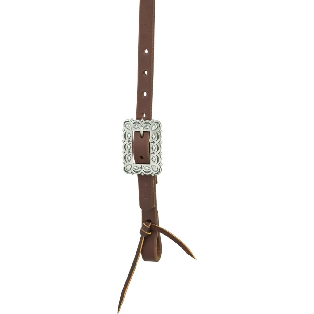 Weaver Leather Working Tack Slit Ear Headstall, Scalloped Hardware, Golden Chestnut, 10-0595 4 Weaver Leather Working Tack Slit Ear Headstall, Scalloped Hardware, Golden Chestnut, 10-0595 - Image 2