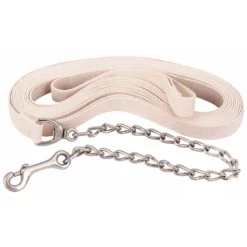 Weaver Leather Flat Cotton Lunge Line, 1 in. x 27 ft. with Chain and Snap