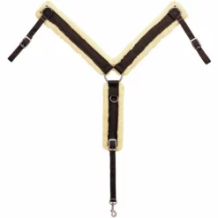 Weaver Leather Fleece Lined 2 in. Ring-in-Center Breast Collar, 35-2480-MZ/BR