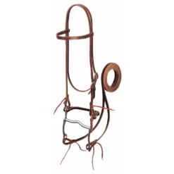 Weaver Leather Latigo Leather Browband Bridle with Single Cheek Buckle, Pony Size